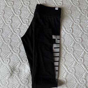 Black Leggings with White Accents